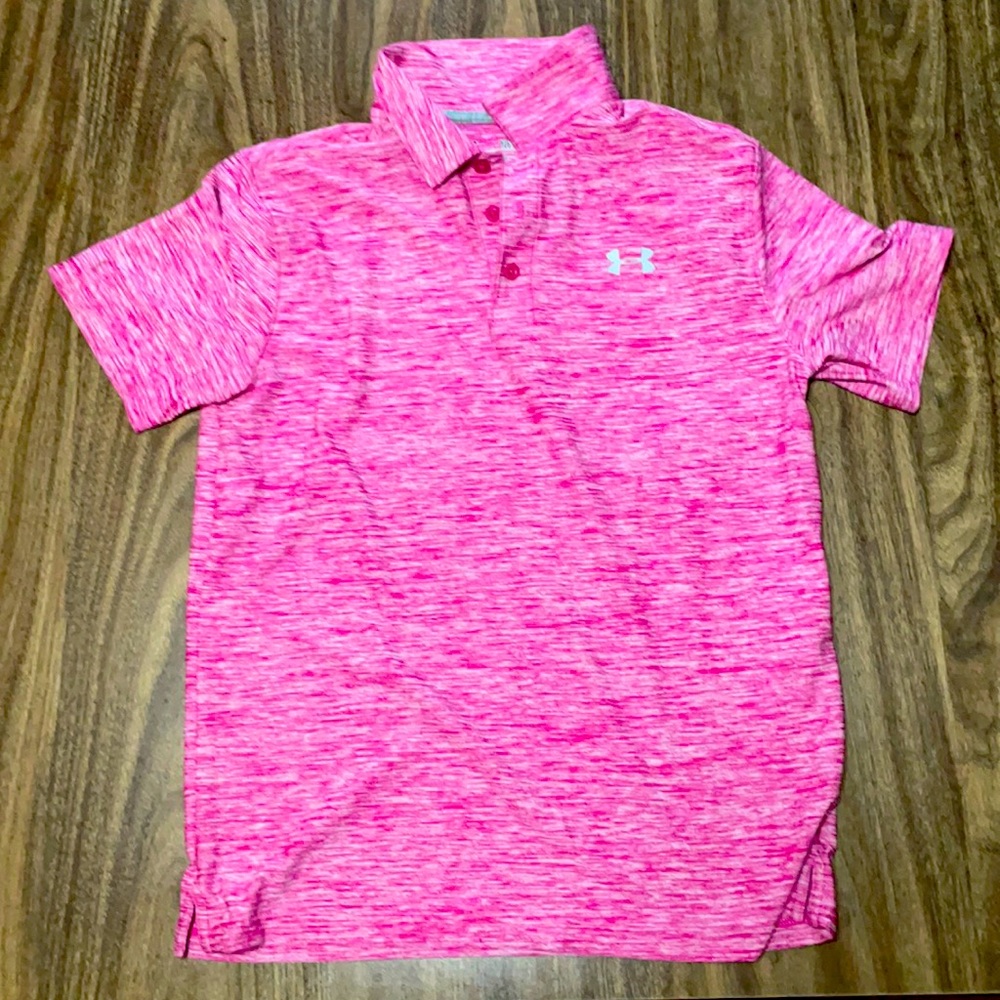 Under armor YLG Pink polo headgear new